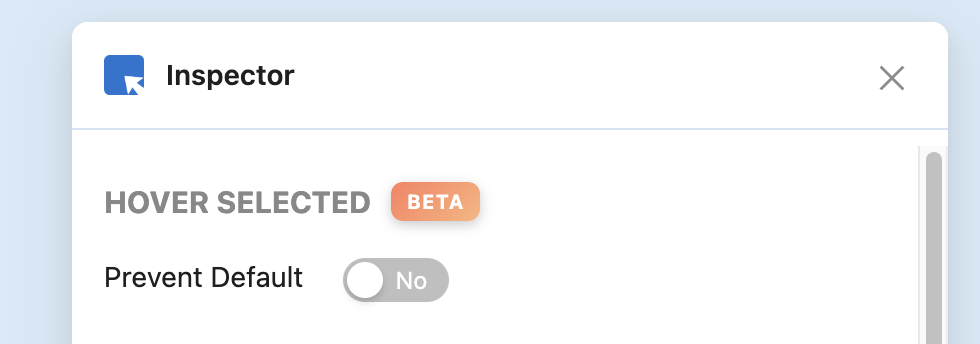 The customizable launcher in Hover Inspector